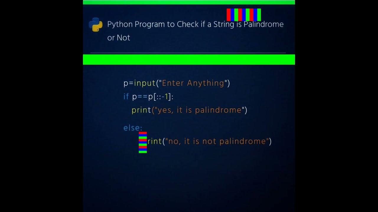 Check palindrome number of python programming #education #python # ...