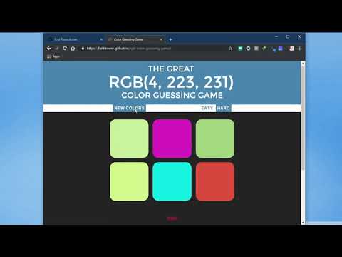 JavaScript Project Ideas #8 (RGB color guessing game)