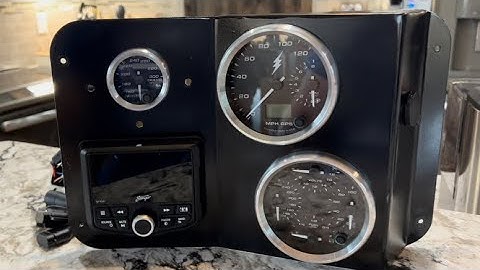 CJ7 Dash with Speedhut gauges and Stinger Off-road Marine Stereo.