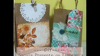 Bolsa Presente ou Lembrancinha feita com Envelope