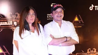 محمد هنيدي و زوجته شعللوا العرض الخاص لفيم الانس و النمس وسط حضور جماهيري كبير