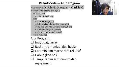 T15 UAS PMP 2025 | Demo Program Divide & Conquer (MinMax)