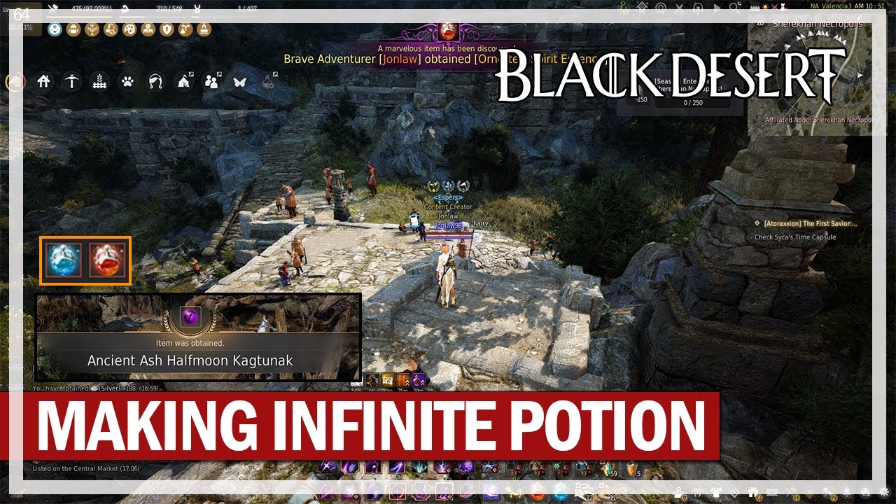 Finishing the Infinite HP Potion & Crafting Black Desert YouTube