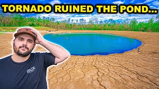 Tornado RUINED My NEW Backyard POND!!! (It's Worse than I Thought...)