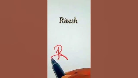 Ritesh Name Signature Style ✍️ | R Letter Signature Style #signature #art #viral #shorts #ytshorts