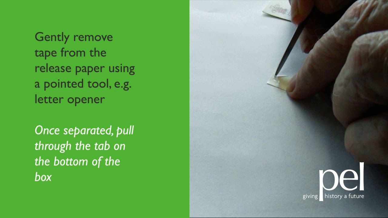 How to separate document repair tape from release paper 