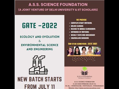 GATE ECOLOGY AND EVOLUTION(EY) 2022 SECTION 2 :EVOLUTION LECTURE-1 BY TANYA RALLI