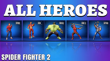 Spider Fighter 2 All Heroes Gameplay