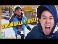 First Snowball Fight in Iceland!