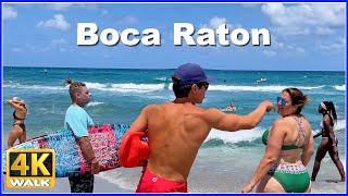 【4K】WALK Boca RATON Beach FLORIDA 4k video USA Travel vlog