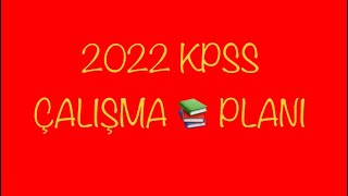 2022 Kpssçalişma Planibu Videoyu Mutlaka İzlemelisin