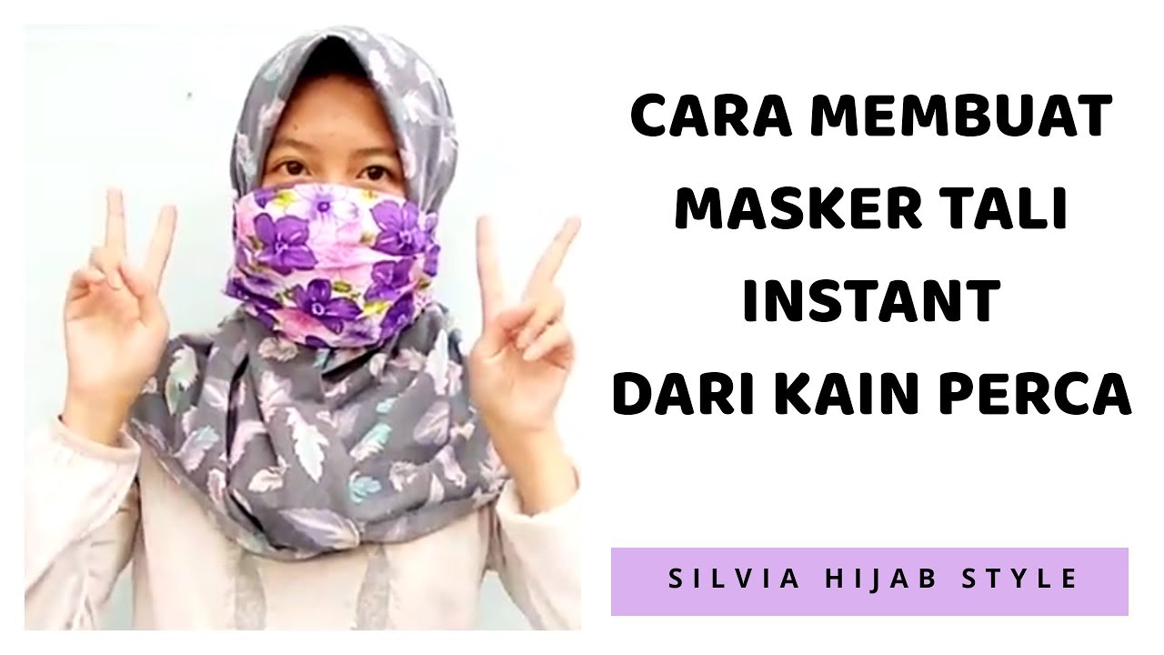 How to Make Instant Fabric Mask  Cara membuat Masker  Kain 
