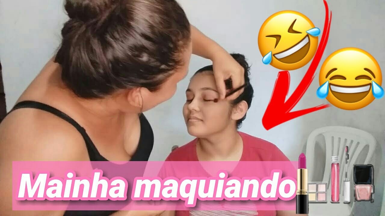 MINHA MÃE ME MAQUIANDO | DESAFIO