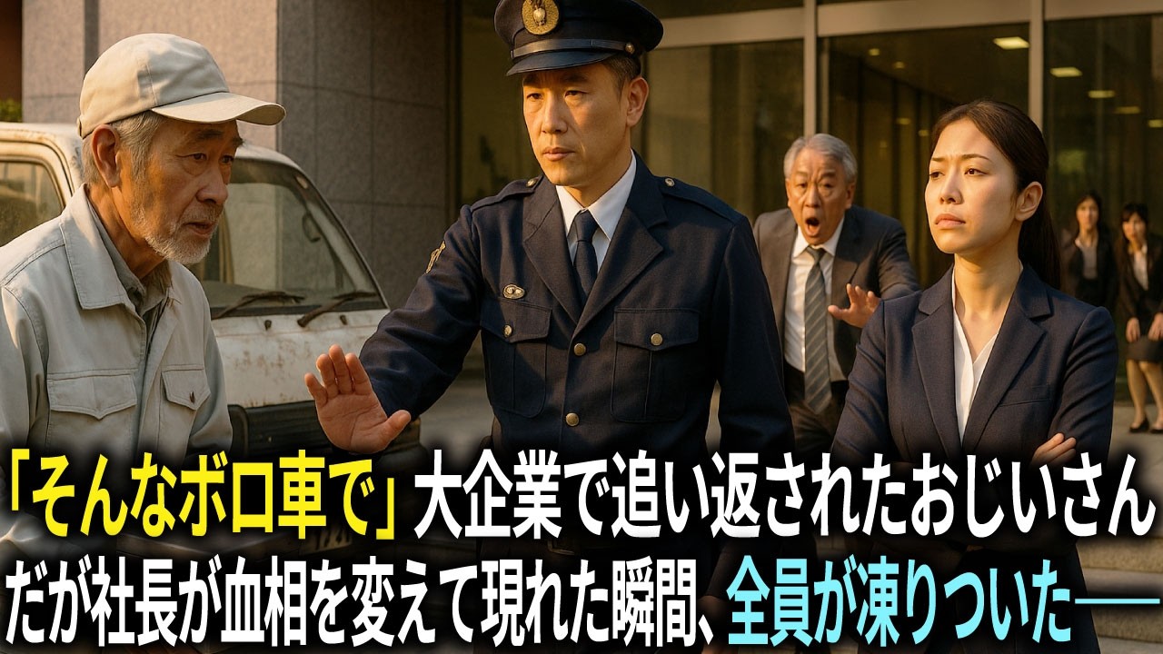 「そんなボロ車で」大企業で追い返された老人。だがその直後、社長が血相を変えて現れた瞬間――全員が凍りついた。