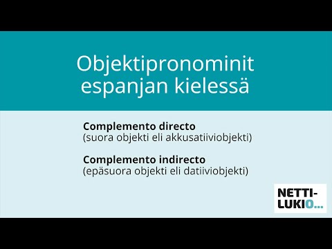 Video: Espanjan epäsuorissa objektipronomineissa?