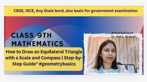 How to Draw an Equilateral Triangle with a Scale and Compass | Step-by-Step Guide" #geometrybasics