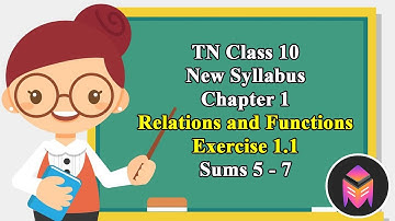 TN 10th std Maths New Syllabus Relations and Functions Exercise 1.1 - 5,6,7/10th Maths Online Class