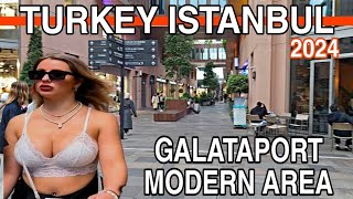 ISTANBUL CITY MODERN GALATAPORT CRUISEPORT,SHOPS,RESTAURANTS 4K WALKING TOUR