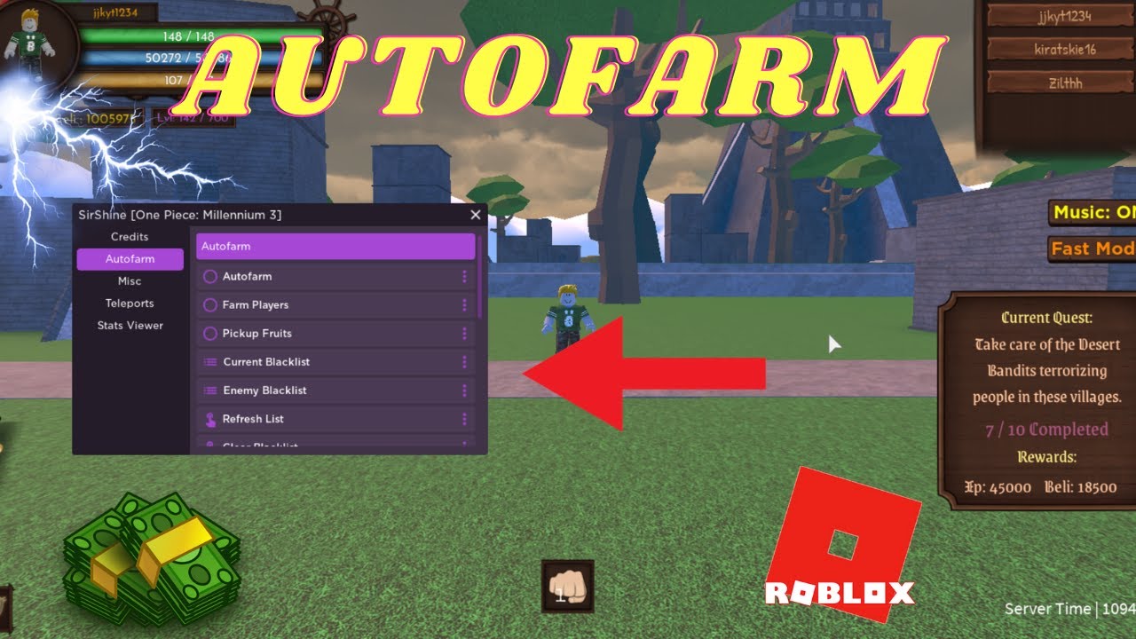 New Op One Piece Millennium 3 Auto Farm Gui Roblox Max Level Super Fast Youtube - roblox one piece millenuim money hack