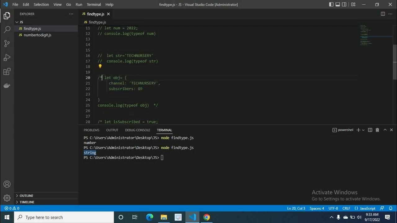 Typeof Operator in Javascript How to find data type of a variable in ...