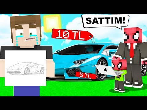 ÇİZDİĞİN HER ŞEYİ SATIYORUM! 😱 - Minecraft