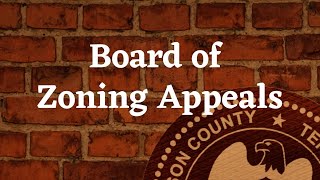 Wilson County Board of Zoning Appeals - August 21, 2025