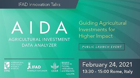 InnovationTalk#1 - Launch of the Agricultural Investment Data Analyzer (AIDA)