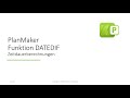 PlanMaker Funktion DATEDIF