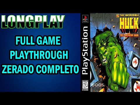 Longplay The Incredible Hulk: The Pantheon Saga [PS1] Full Game Playthrough Zerado Completo