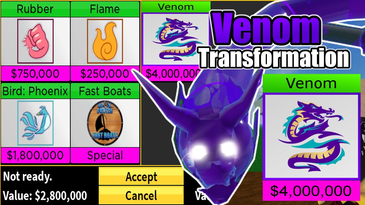 Venom Fruit Has The BEST TRANSFORMATION EVER.. (Blox Fruits) 