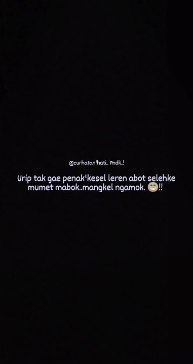 Story wa kanggo wong edan. 😁