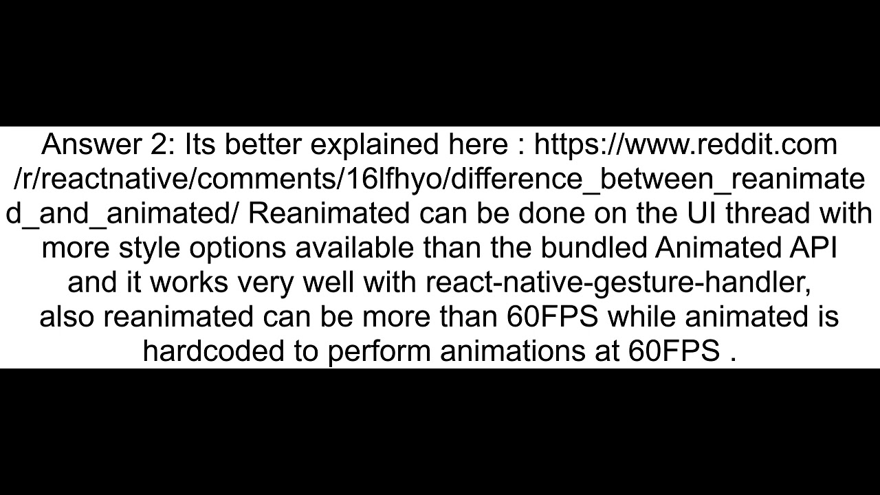 Animated or Reanimated in React Native Which is the best - YouTube