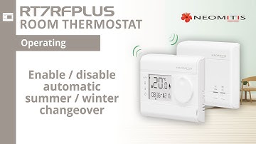 Enable/disable automatic summer/winter changeover - [Tutorials RT7RFPLUSd room thermostat]