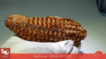 Thạch anh tóc đỏ đồng trục bắp ngô