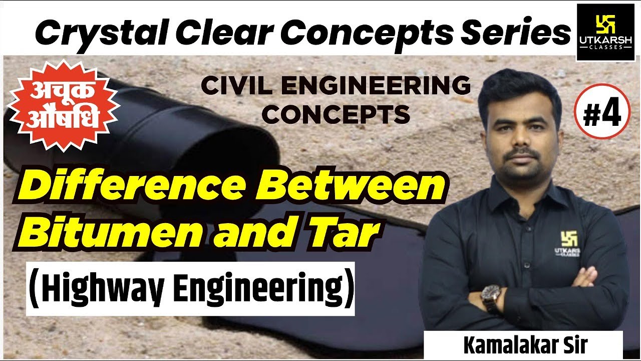 Difference between Bitumen & Tar, Highway Engineering #4