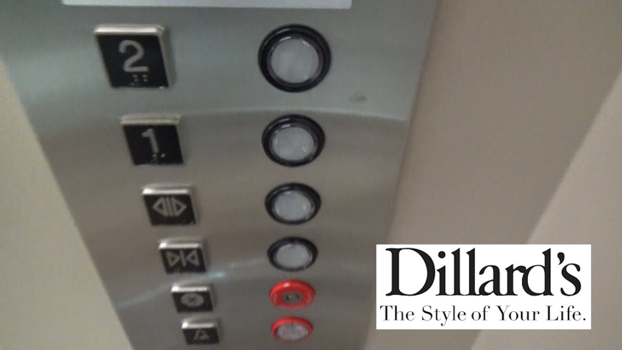 Cool Bell! Otis Hydraulic Glass Elevator Dillard's West; Volusia Mall