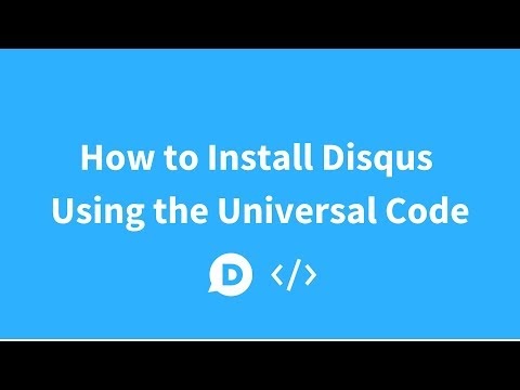 How to Install Disqus Manually Using the Universal Code