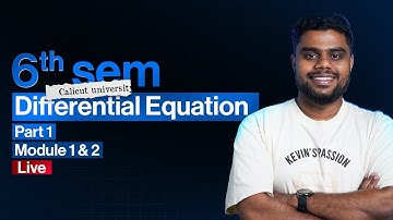 6th Semester BSc Mathematics Differential Equation Part 1 | One Shot Series | Calicut University