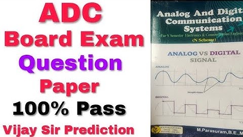 adc important questions | analog and digital communication important questions #vijaysir