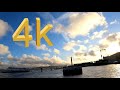 4k ASMR Relaxing timelapse - River boats &amp; clouds