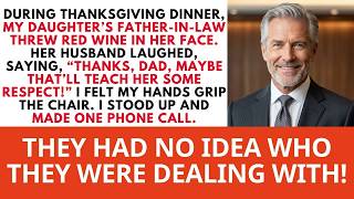 At Thanksgiving Dinner, My Son In Law's Father Threw Wine At My Daughter, So I Made One Call And