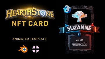 Hearthstone NFT card animated template for Blender