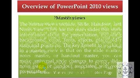 Introduction to types of views in Microsoft PowerPoint 2010