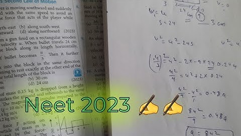 A bullet from a gun is fired on a rectangular wooden block with velocity u. When bullet