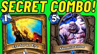 SECRET Hearthstone Interaction! Eye for an Eye OTK Combo!