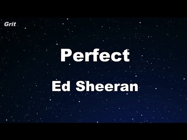 Perfect - Ed Sheeran Karaoke 【No Guide Melody】 Instrumental class=