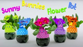 SUNNY BUNNIES FLOWER POT  GET BUSY IN SPRING | Making Arts and Crafts For Kids