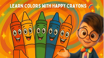 Learn Colors with Happy Crayons 🌈 | Fun Coloring Song for Kids | Red, Yellow, Green & More!