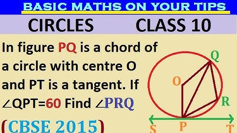 In figure PQ is a chord of a circle with centre O and PT is a tangent. If  ∠QPT=60 find ∠PRQ
