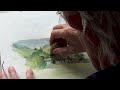 David Bellamy paints a watercolour in the beautiful Welsh hills near his home.